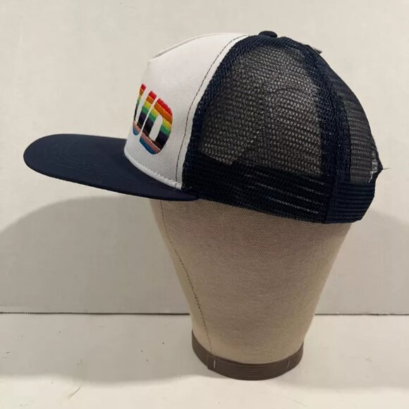 "PROUD" White Navy LGBTQ Rainbow Trucker Mesh Adjustable Phluid Project NEW - Picture 5 of 6